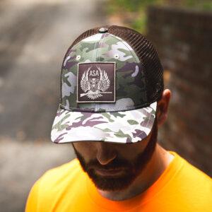 NEW – ASA Owl Square Patch Hat – Camo